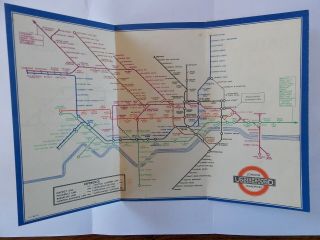 Early London Underground Map.  Harry Beck.  Dated 1937 No 1