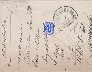 1901 QV GB COVER WITH A GREEN JUBILEE & TWO LILAC STAMPS SENT TO BAVARIA 3
