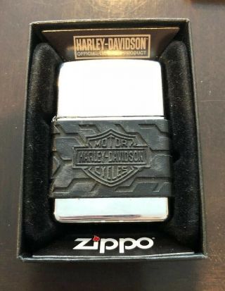 Vintage Zippo Lighter Harley Davidson Motor Cycles Rubber Tire