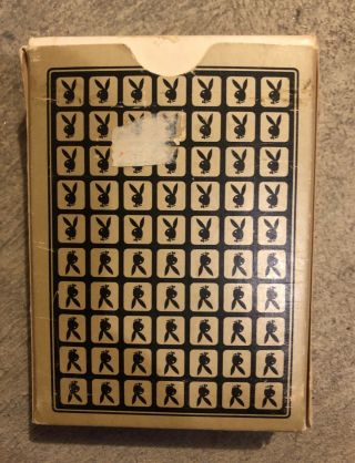 Black & Gold PLAYBOY Vintage Hoyle Playing Cards Full Deck Joker Bunny 2