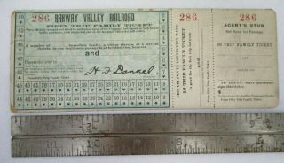 1900 Rahway Valley Railroad Jersey Nj Family Fifty - Trip Full Trolley Ticket