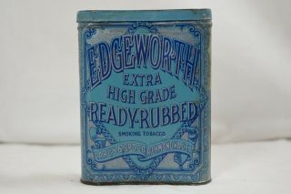 Vintage Edgeworth Extra Ready Rubbed Smoking Tobacco Tin " Dogbone "