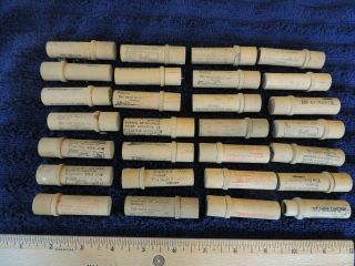 Vintage Antique Boye Needle Co.  Wooden Holder Containers With Needles,  Set Of 28