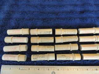 Vintage Antique Boye Needle Co.  Wooden Holder Containers With Needles,  Set Of 16