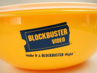 Vintage Tupperware Blockbuster Video Popcorn Storage Bowl Container 2