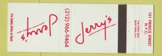 Matchbook Cover - Jerry 
