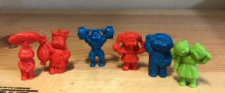 Garbage Pail Kids Toys Set Of 6 Plastic Figures With Checklist Topps 1986