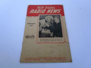 Vintage 1947 Rca Victor Radio News Roy Rogers Dale Evans So Cal Station Guide
