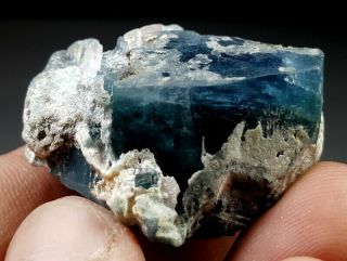31 Grams Top Quality Blue Cap Tourmaline Crystal Specimen From Afg