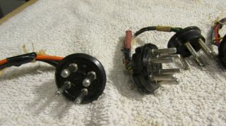 Vintage Amphenol Tube Speaker Preamp Amp Chassis 4 5 6 & 7 Pin Male Plug Set 2