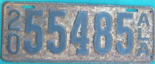 1920 Alabama Repaint License Plate