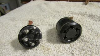 Vintage Amphenol Tube Speaker Preamp Amp Chassis 6 Pin Female Male Socket & Plug