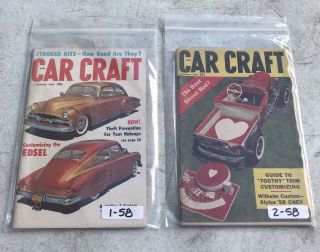 Car Craft 12 Issues 1958 Custom Small Magazines Rockabilly Hotrod Flathead 2