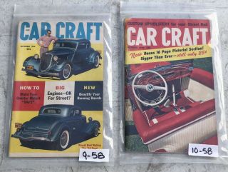 Car Craft 12 Issues 1958 Custom Small Magazines Rockabilly Hotrod Flathead 6