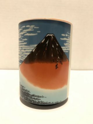 Japanese Sushi Yunomi Chawan Tea Cup Sunrise From Blue Mt.  Fuji