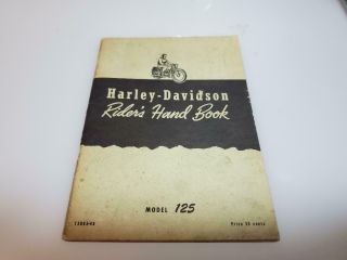 1948 Harley Davidson Motorcycle Riders Hand Book Revised 1950 Rare