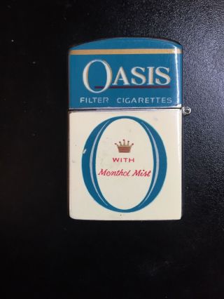 Vintage Oasis Filter Cigarettes Menthol Mist Lighter Box Continental Japan 2