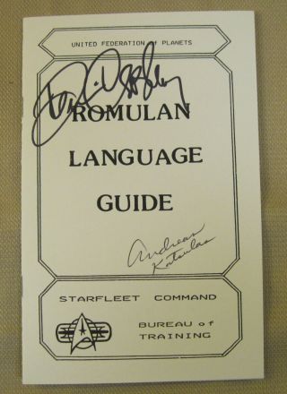 Star Trek Romulan Language Guide Training Auto Denise Crasby Andreas Katsulas