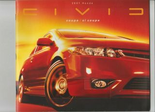 2007 Honda Civic Coupe Si Showroom Sales Brochure