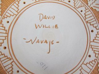 Signed David Willie Navajo Native American Indian Pottery Vase Seed Pot yqz 7