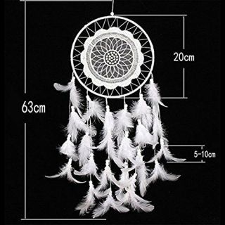 CHICIEVE Dream Catcher,  White Feather Dream Catchers for Kids Baby Bedroom Wall 3