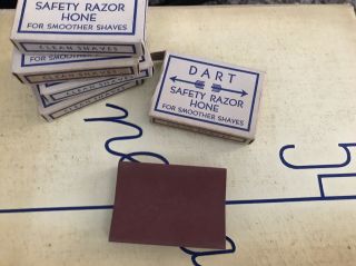 Vintage Dart Safety Razor Hone Sharpening Stone With Box