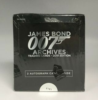 2015 James Bond 007 Archives Trading Card Box W/ 2 Autographs Inside