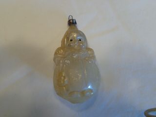 Antique Vintage Glass Little Miss Muffet 3 1/2 " Feather Christmas Tree Ornament