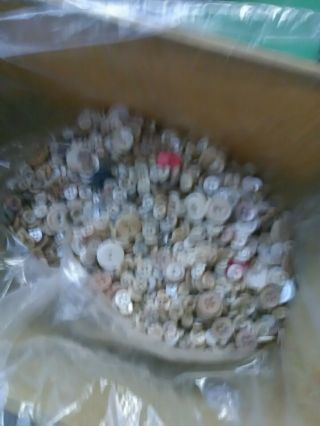Mother Of Pearl Antique Buttons Various Sizes Designs (3,  - Lbs) Mostly White