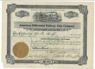 Stk - American Differential Railway Axle Co.  1911 Info Images 7 - 9 Neat Underprint