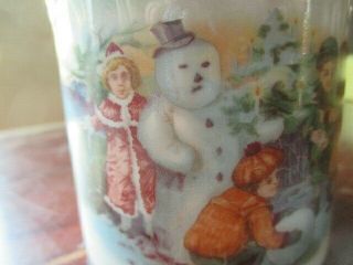 Antique Victoria Christmas Cup Santa & Snowman Childs
