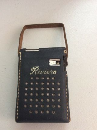 Vintage Riviera 6 Transistor Radio With Case