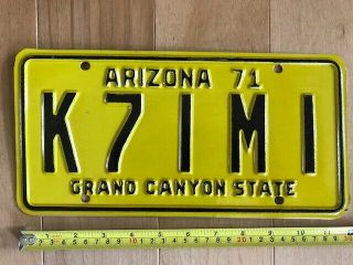 1971 Arizona Ham Radio License Plate K7imi