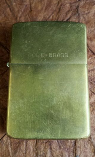 Zippo Lighter Solid BRASS Vintage 1932 1986 key date Commemorative Rare 3