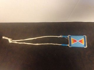 Shoshone Native American Beaded Medicine Pouch By Nathaniel Curtis Barney