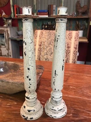 Wood Candle Holder Primitives By Kathy 14” Tall Lancasterpa