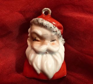 Vintage Japan Santa Claus Christmas Bell Ornament/figurines