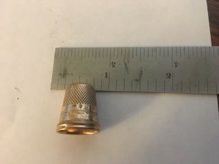 Vintage Gold Colored English Thimble See Pictures