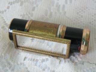 Vintage Metal Lipstick Tube Case 1940 ' s 50 ' s Coty Vibrant Lipstick w/ Mirror 2