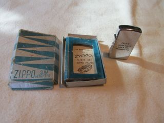 Vintage 1959 Nos Unfired Slim Zippo Lighter Fred 