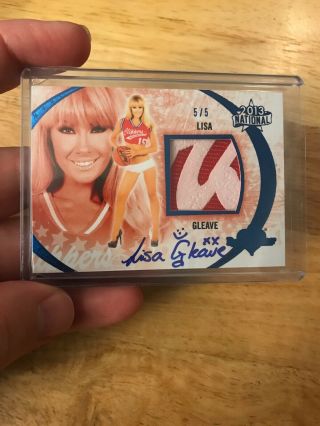 2013 Benchwarmer National Authentic Swatch Autograph Lisa Gleave 5/5