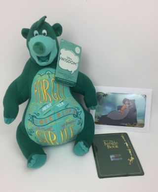 Baloo Jungle Book Disney Plush March 2019 Plus Exclusive Vip Lithograph & Frame