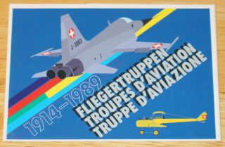1989 Swiss Air Force 75th Anniversary Of Aviation Northrop F - 5 Sticker