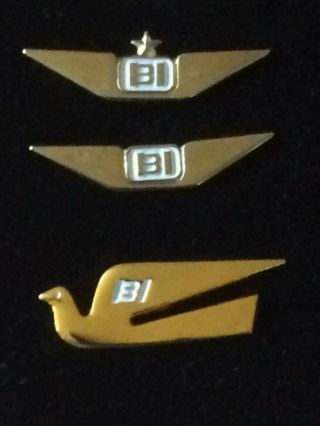 Braniff International Airways (airlines) - Set Of 3 Wings Pins