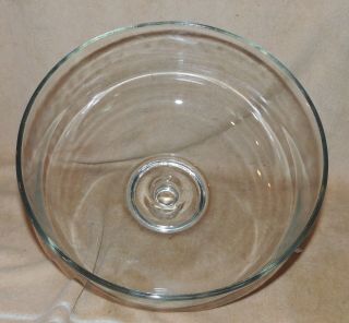 Vintage Heavy Glass Pedestal Cake Stand with Domed Dome Lid Cover Gold Trim 5