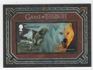 2019 Game Of Thrones Inflexions Stamp Postage Relic S13 Direwolves