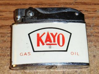 Vintage Kayo Gas Oil Flat Advertising Lighter/rare