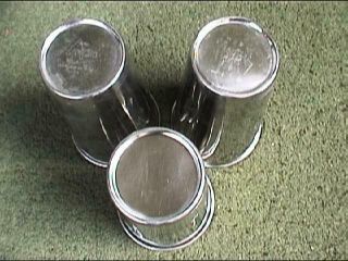 Set of 3 Vintage Stainless Steel Malted Milk Shop Shake Mixer Fountain Cups 3