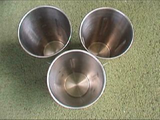 Set of 3 Vintage Stainless Steel Malted Milk Shop Shake Mixer Fountain Cups 4