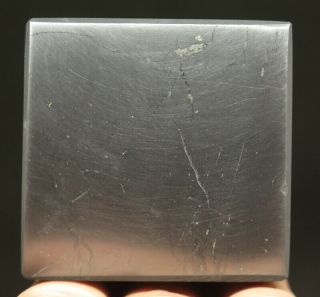 45mm 7.  4oz Natural Black Shungite Crystal Carving Art Cube